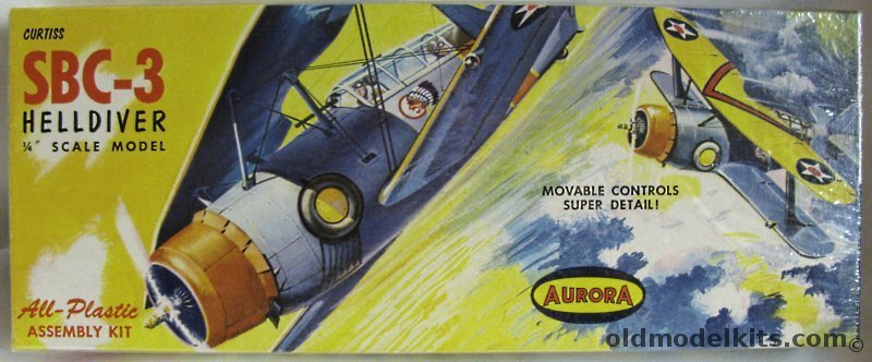 Aurora 1/48 Curtiss SBC-3 Helldiver, 117-130 plastic model kit